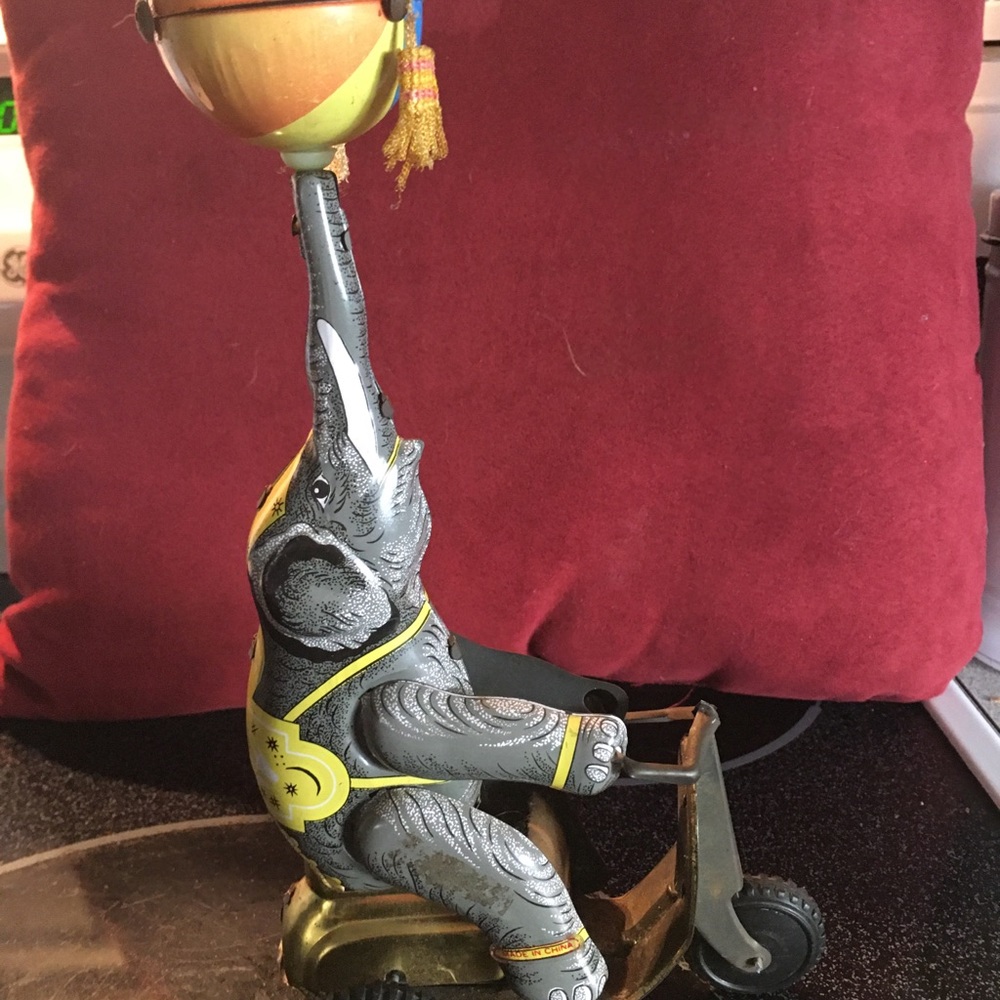 Collectible Vintage tin circus elephant